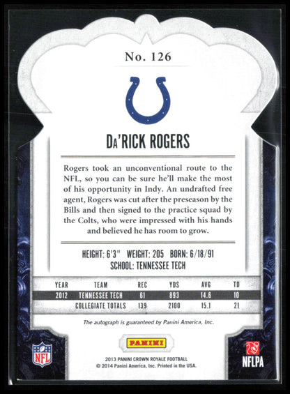 Da'Rick Rogers RC Auto /99 Die-Cut