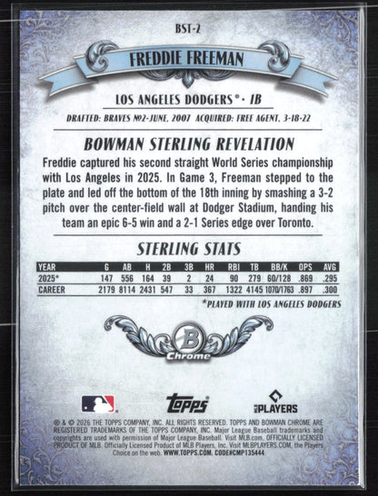 Freddie Freeman Bowman Sterling