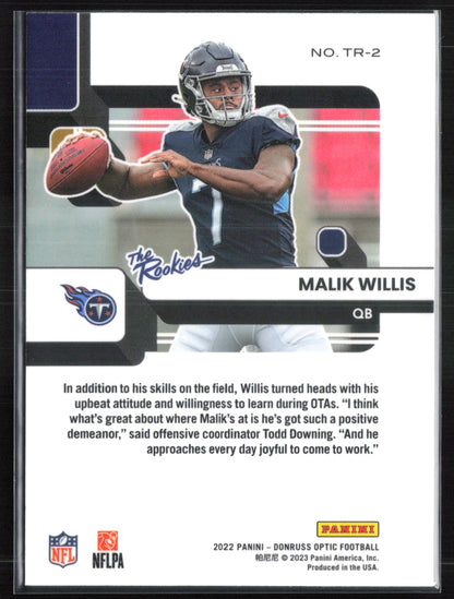 Malik Willis RC The Rookies