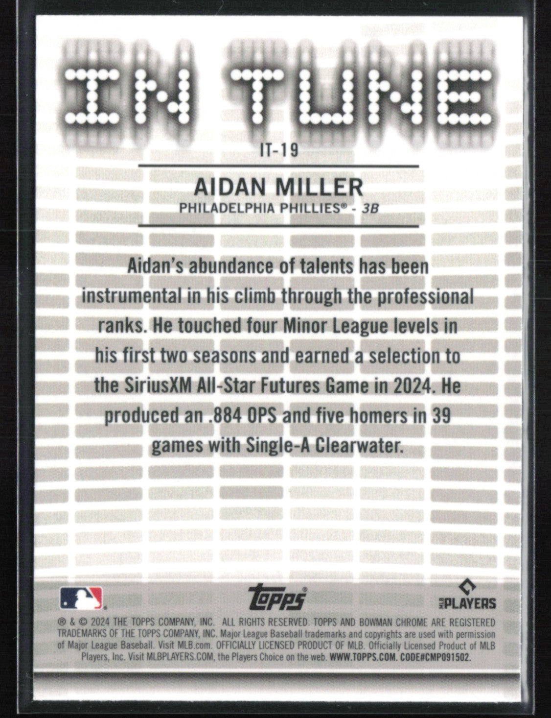 Aidan Miller In Tune