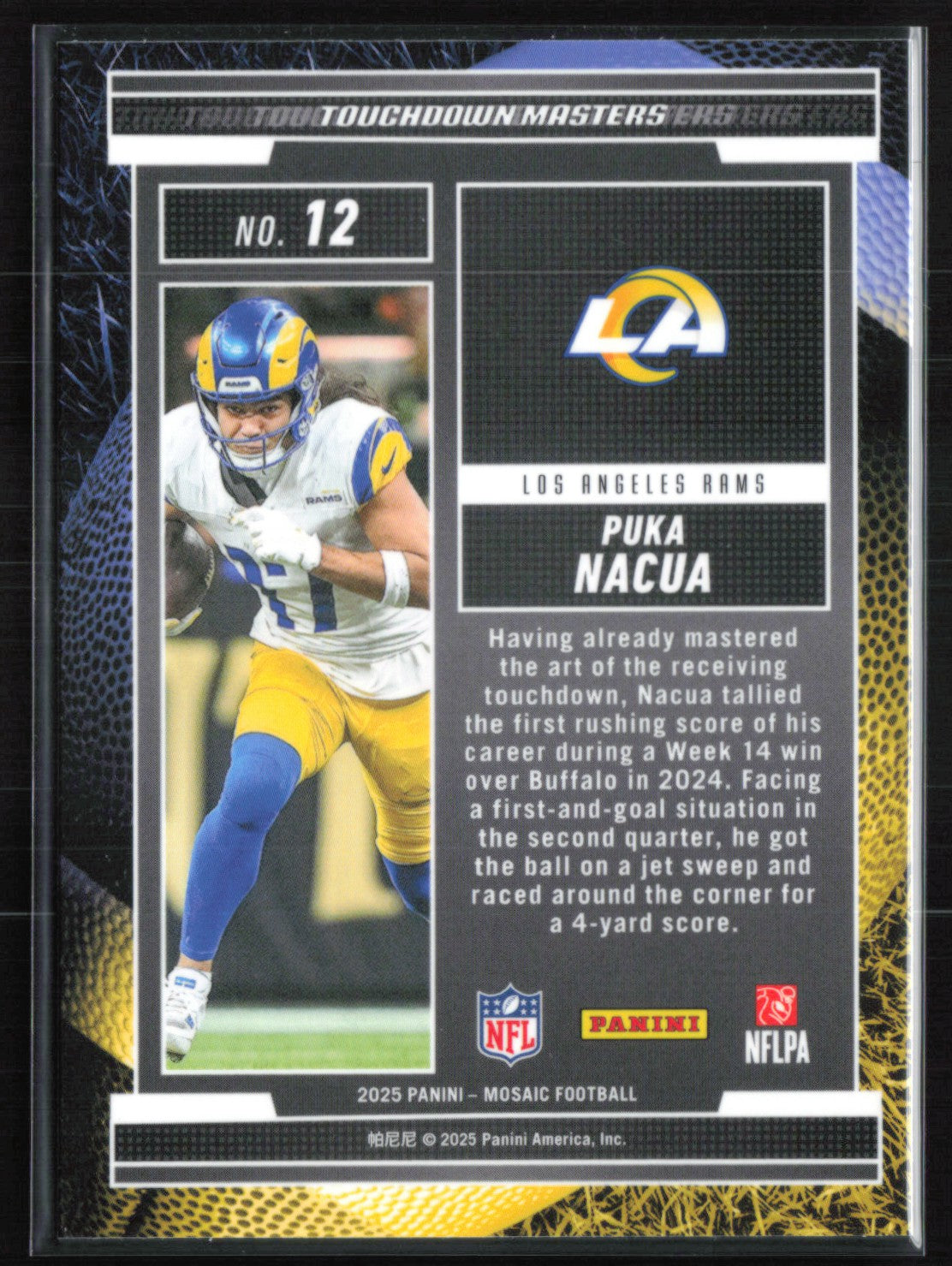Puka Nacua Mosaic Prizm Touchdown Masters
