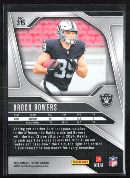 Brock Bowers RC 2024 Prizm