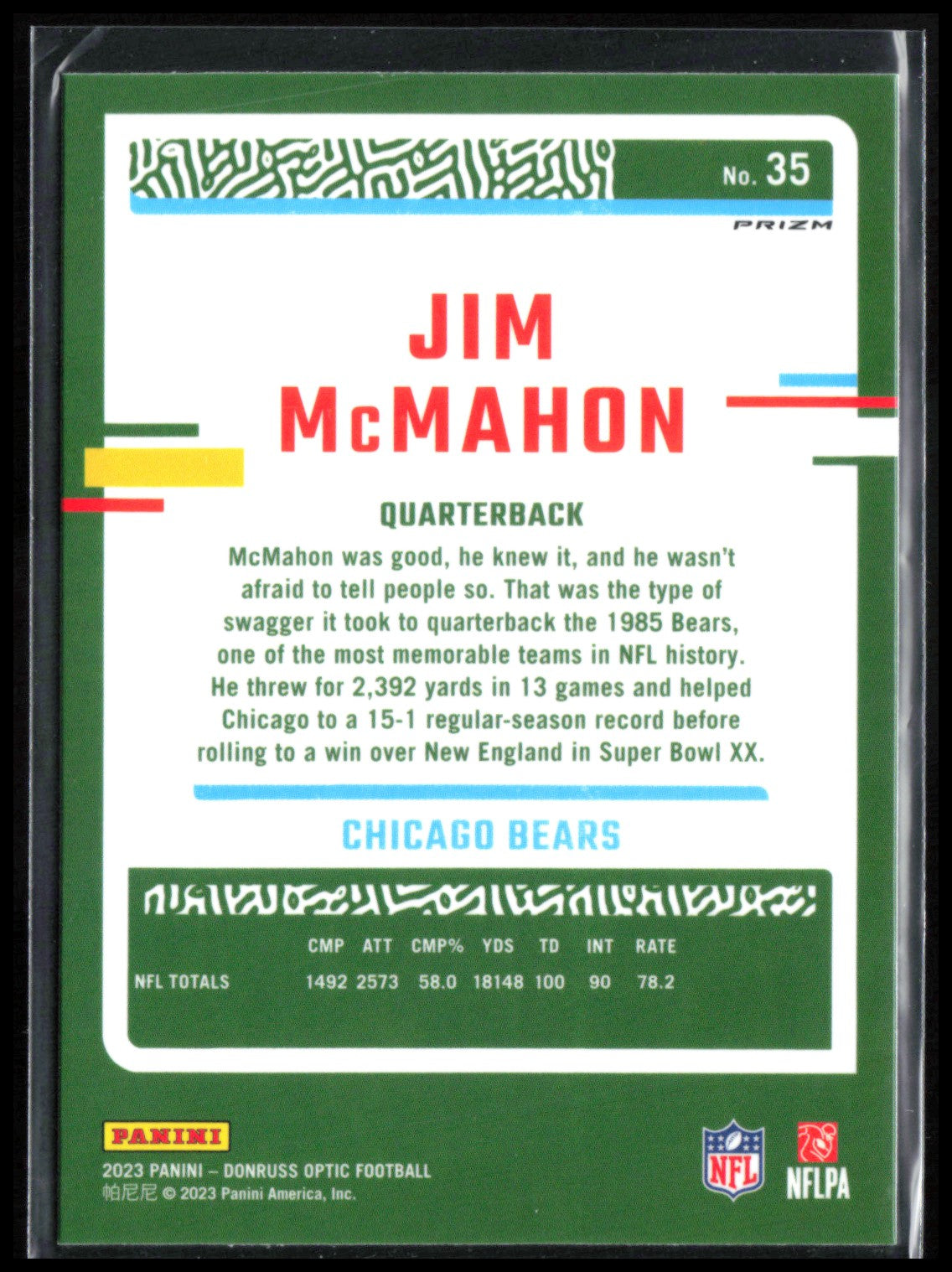 Jim McMahon Stars Holo