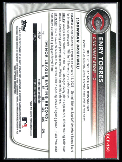 Enry Torres 1st Bowman Lazer