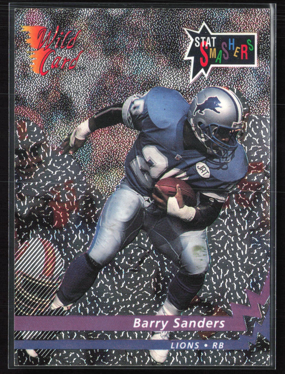 Barry Sanders 1992 Wild Card Stat Smashers
