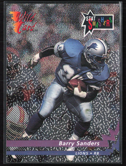 Barry Sanders 1992 Wild Card Stat Smashers