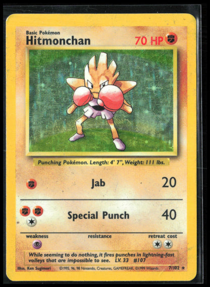 Hitmonchan 1999 Classic Base Set Holo (Well Played)