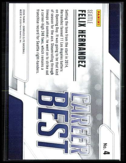 Felix Hernandez /49 Purple Career Best