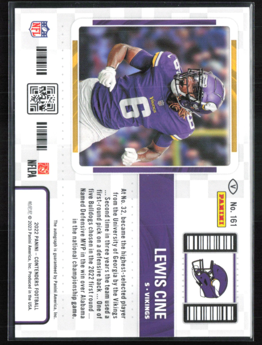 Lewis Cine RC Auto /22 Cracked Ice Rookie Ticket