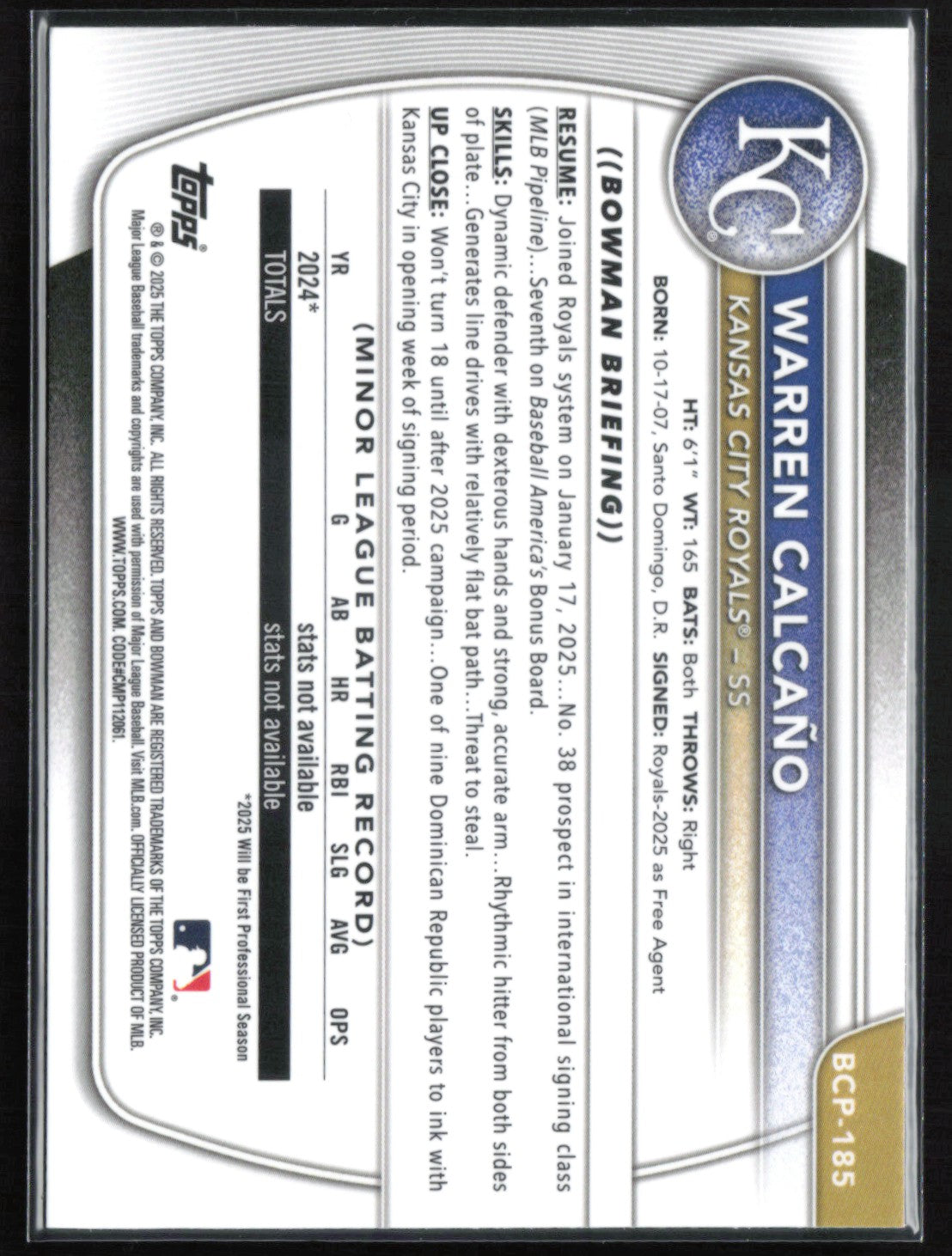 Warren Calcano 1st Bowman