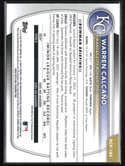 Warren Calcano 1st Bowman