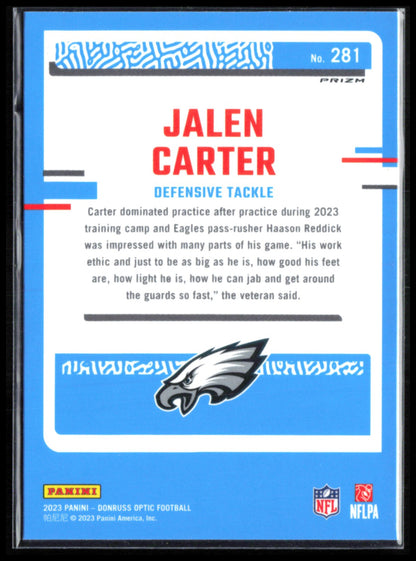 Jalen Carter RC Holo Rated Rookie