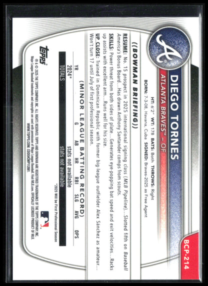 Diego Tornes 1st Bowman