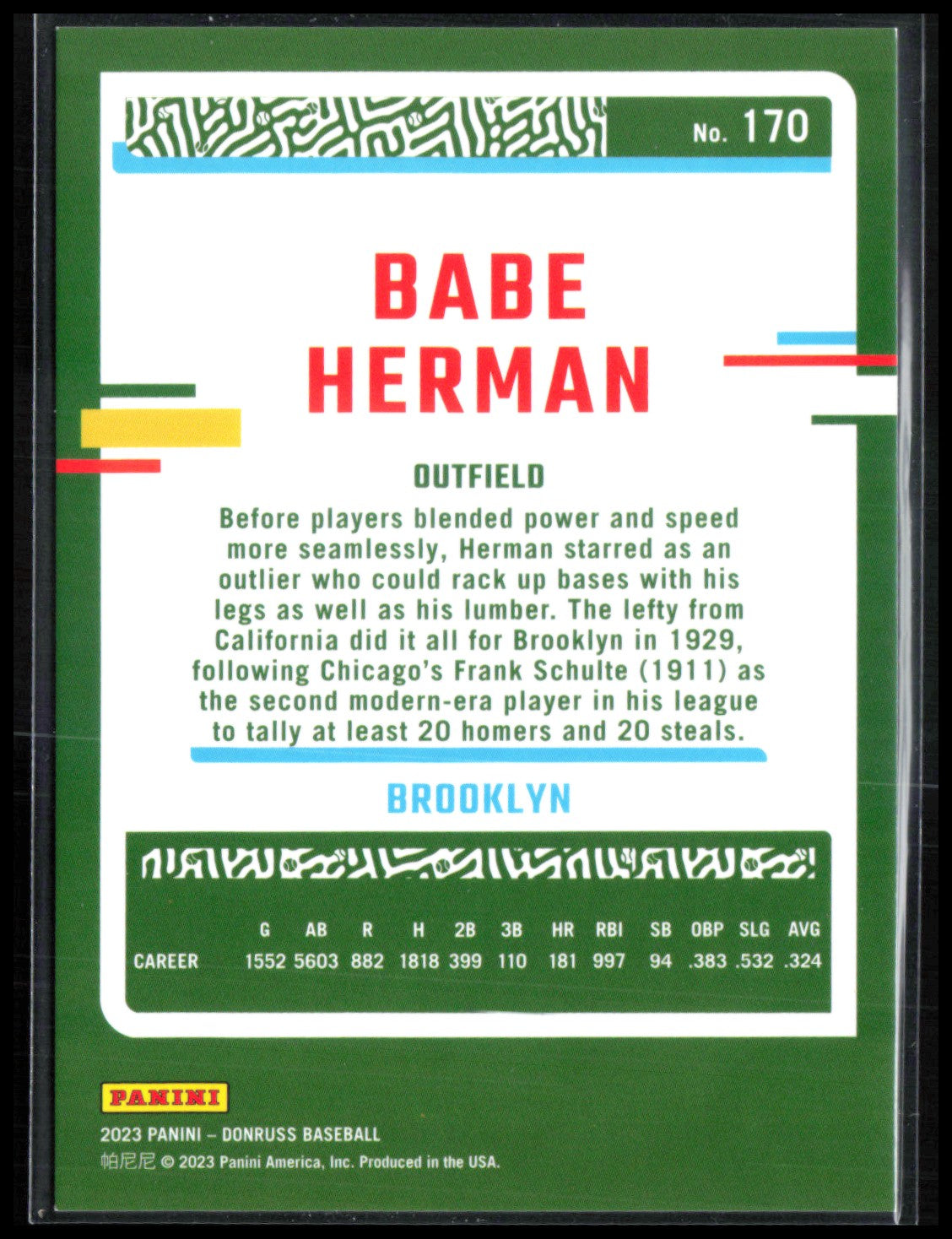 Babe Herman /130 Foil