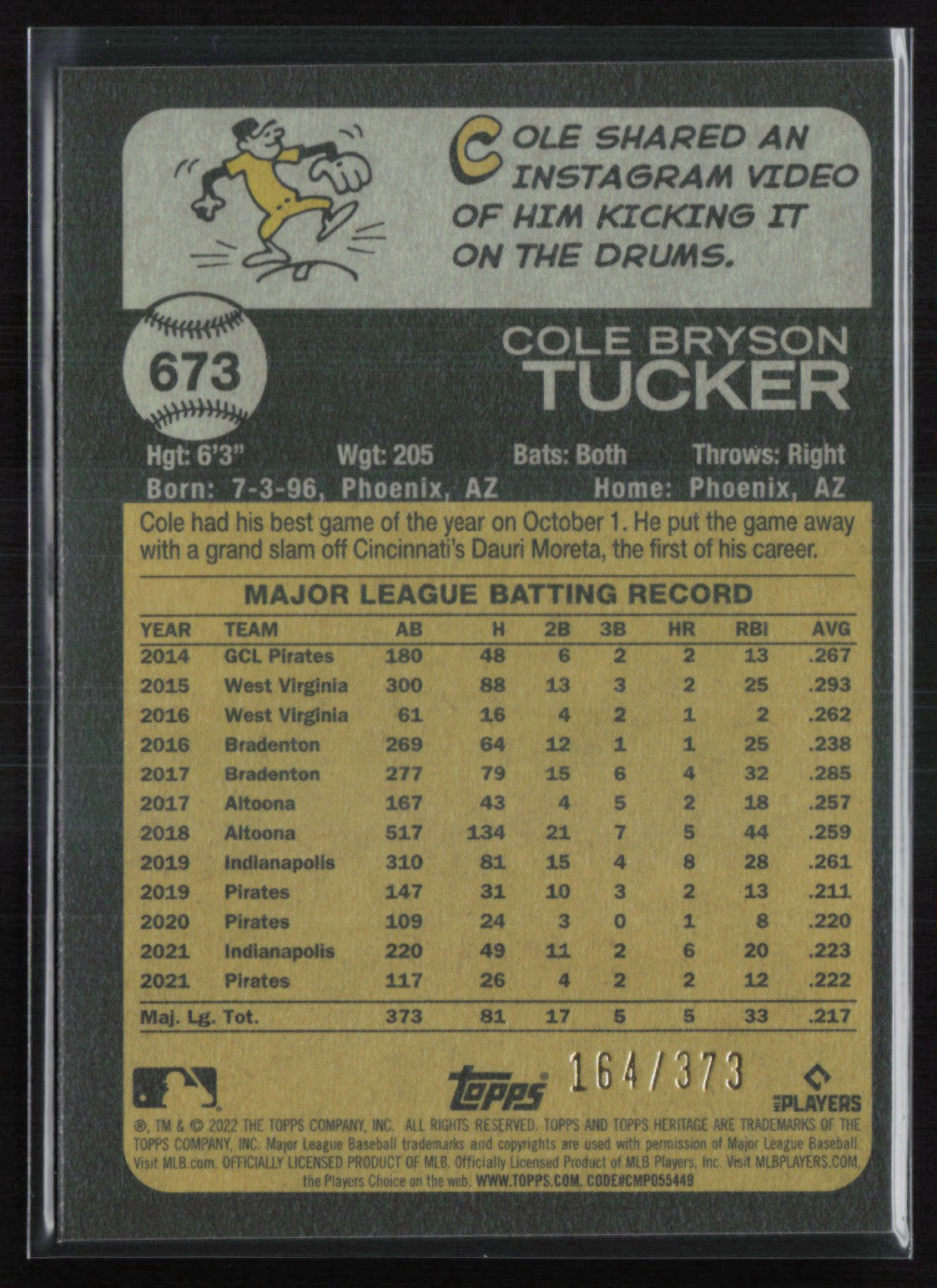 Cole Tucker Redux /373