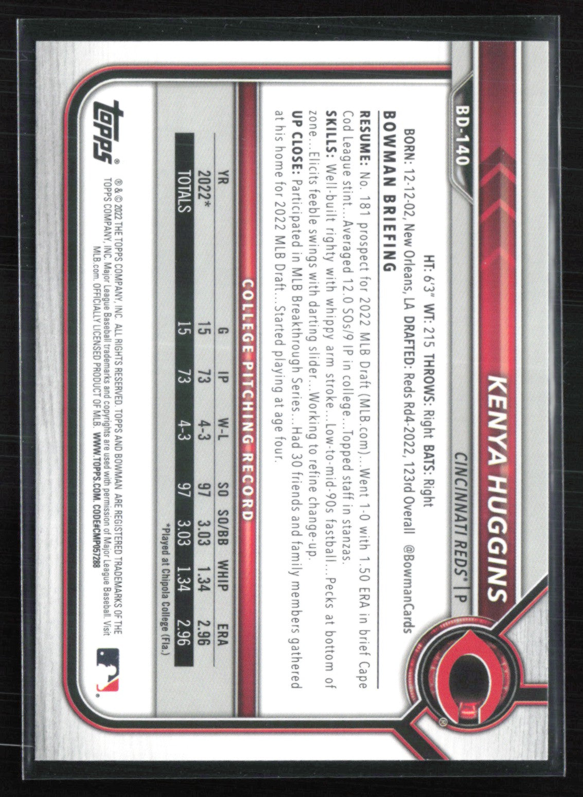 Kenya Huggins 1st Bowman /499