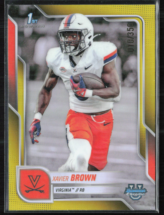 Xavier Brown 1st Bowman Yellow Refractor /350
