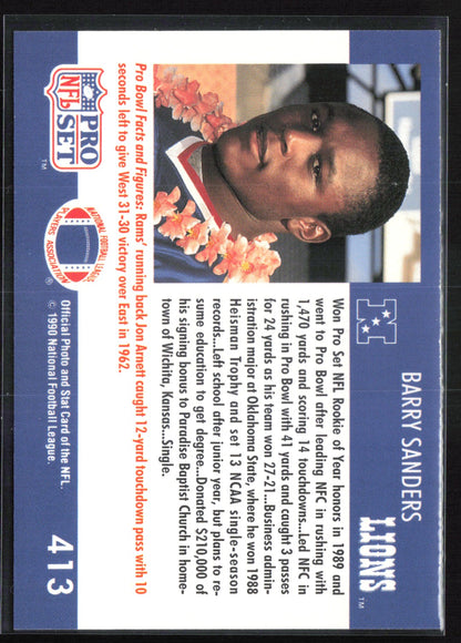 Barry Sanders 1990 Pro Set