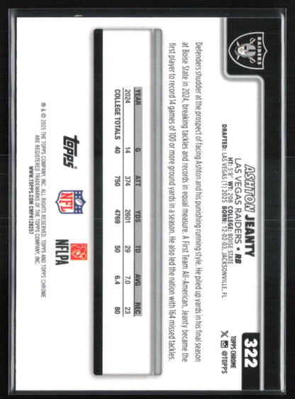 Ashton Jeanty RC Pigskin Parallel