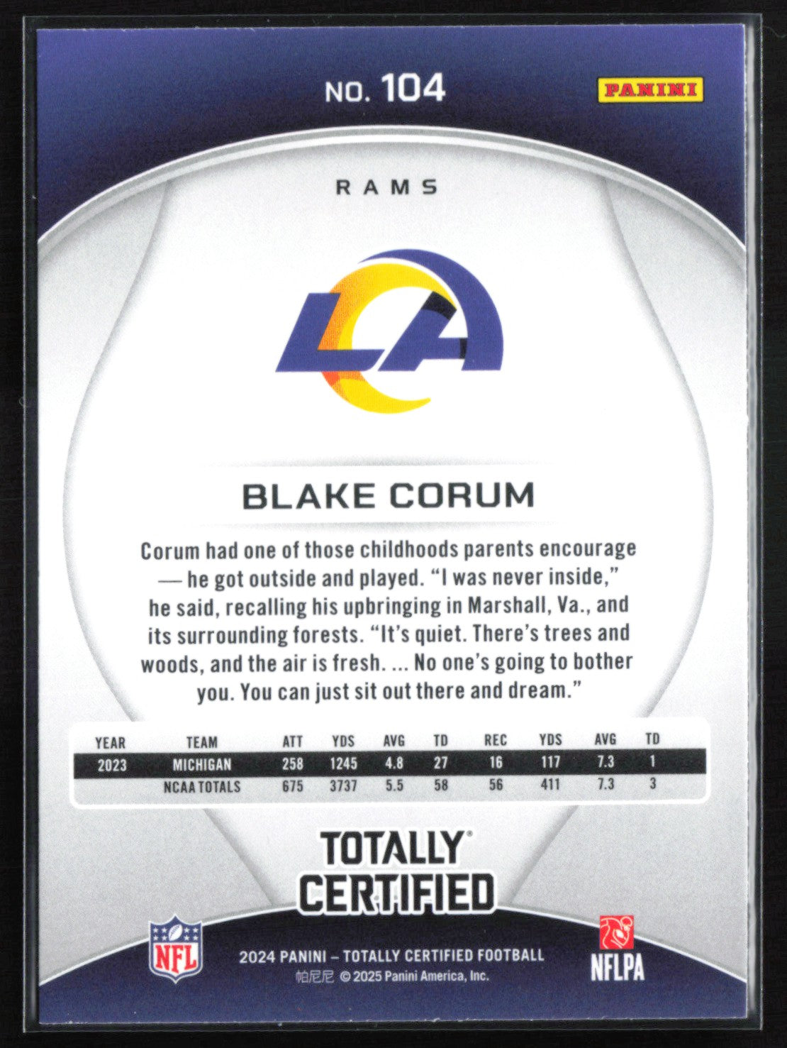 Blake Corum RC