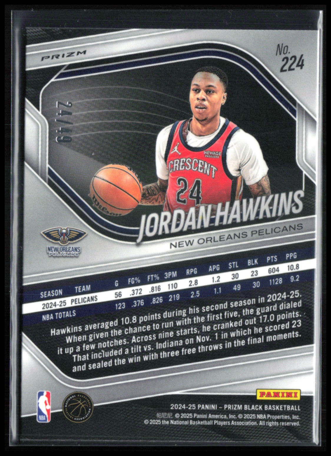 Jordan Hawkins Orange Prizm /49