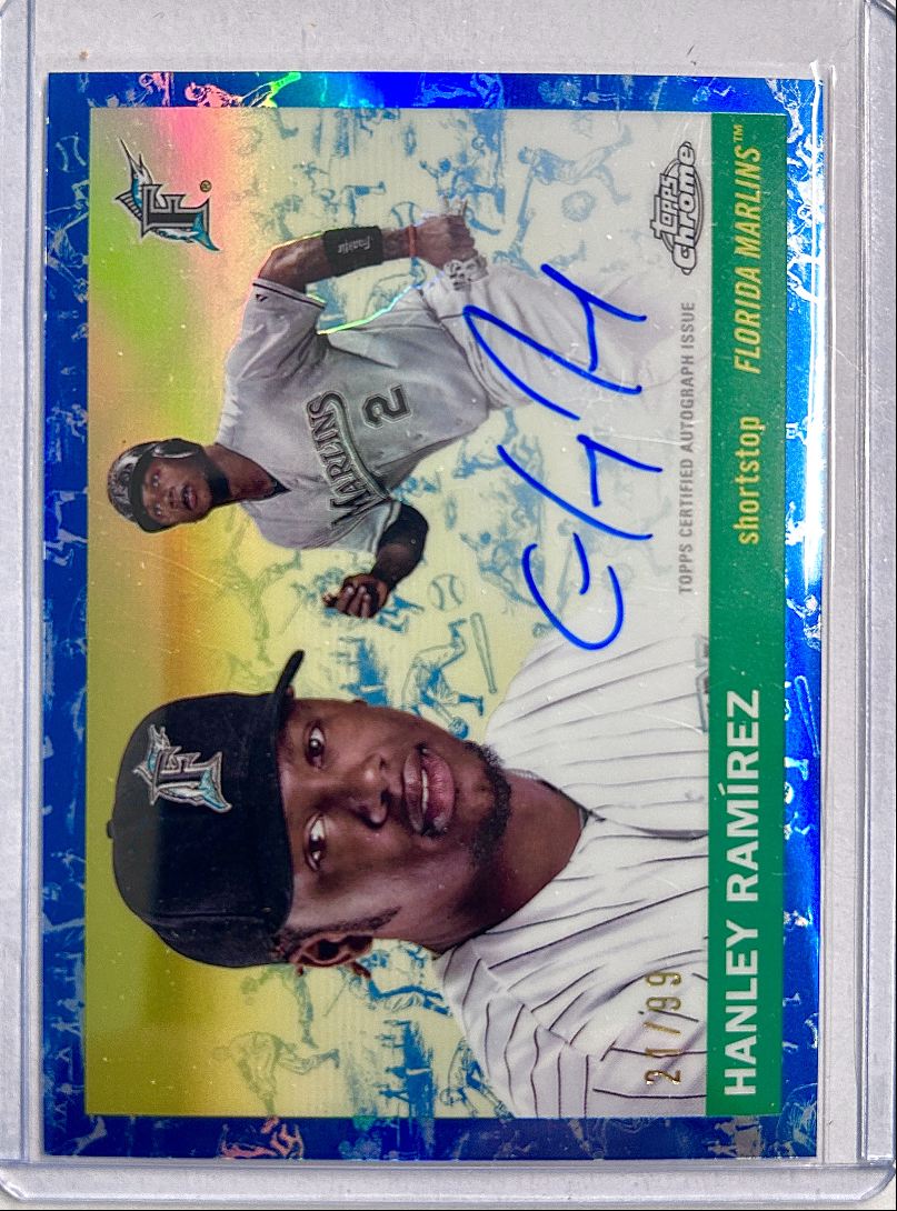 Hanley Ramirez Auto /99 Blue Toile 2025 Topps Chrome Platinum