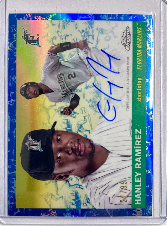 Hanley Ramirez Auto /99 Blue Toile 2025 Topps Chrome Platinum