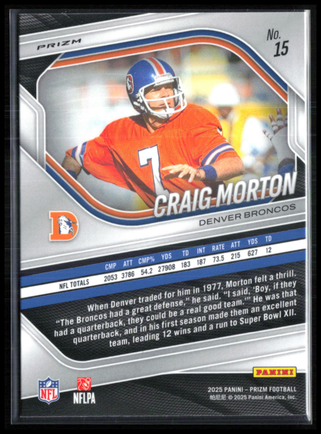 Craig Morton Silver Prizm