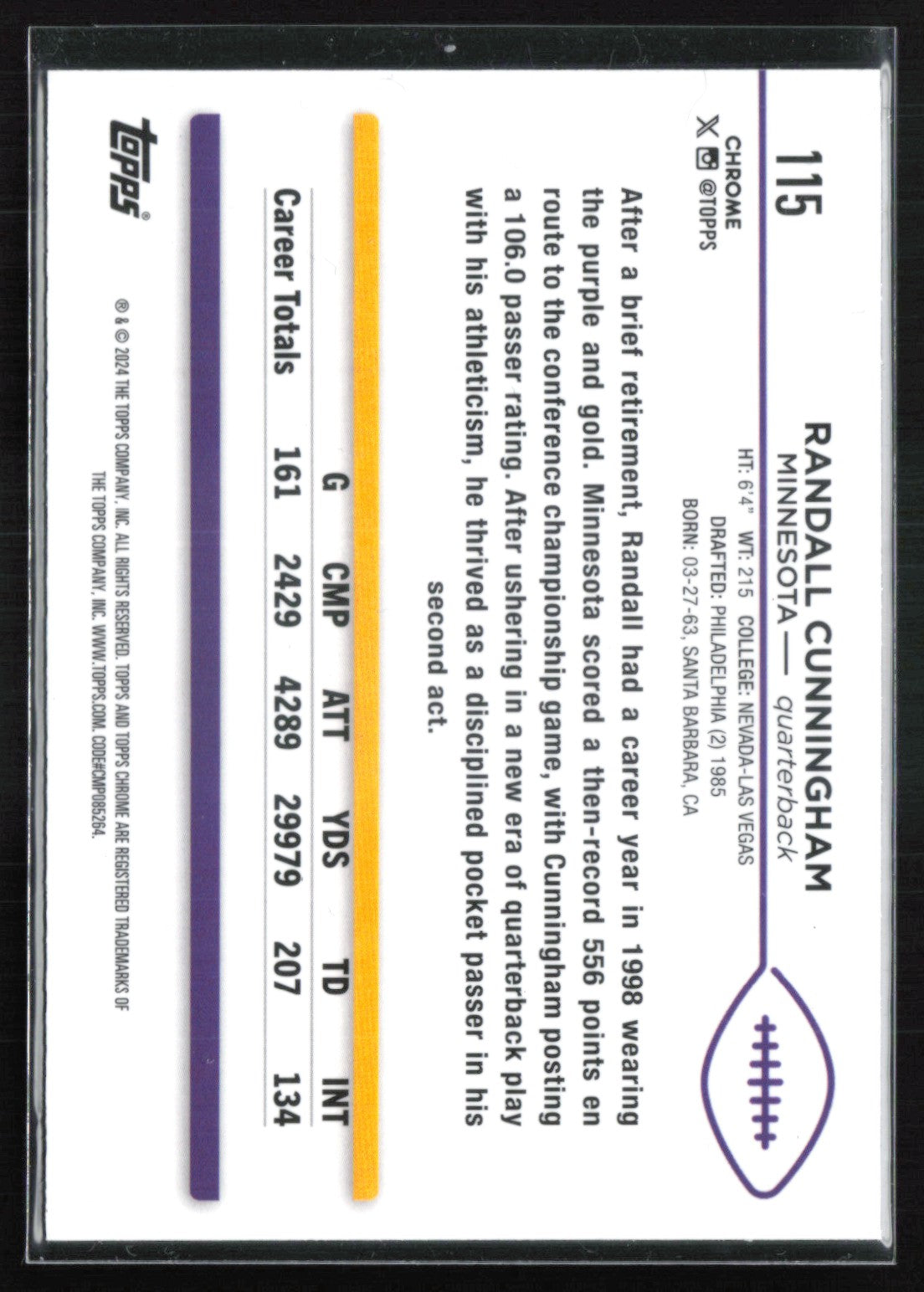 Randall Cunningham Pink Refractor