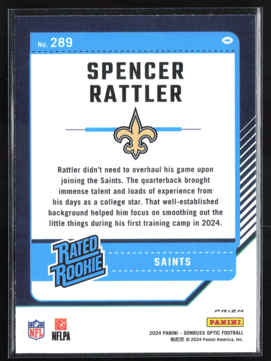 Spencer Rattler RC Blue Hyper