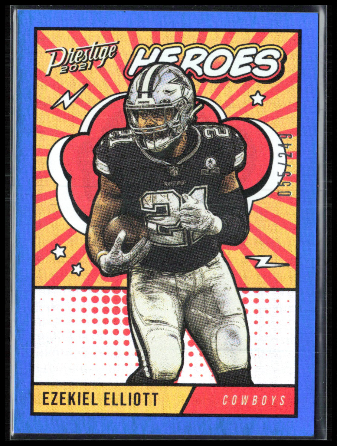 Ezekiel Elliott Blue /249 2021 Prestige Heroes