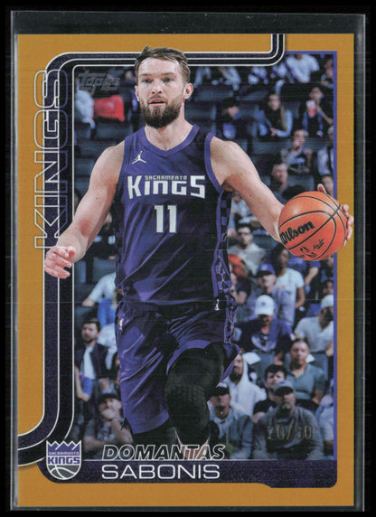 Domantas Sabonis Gold Refractor /50 2025 Topps