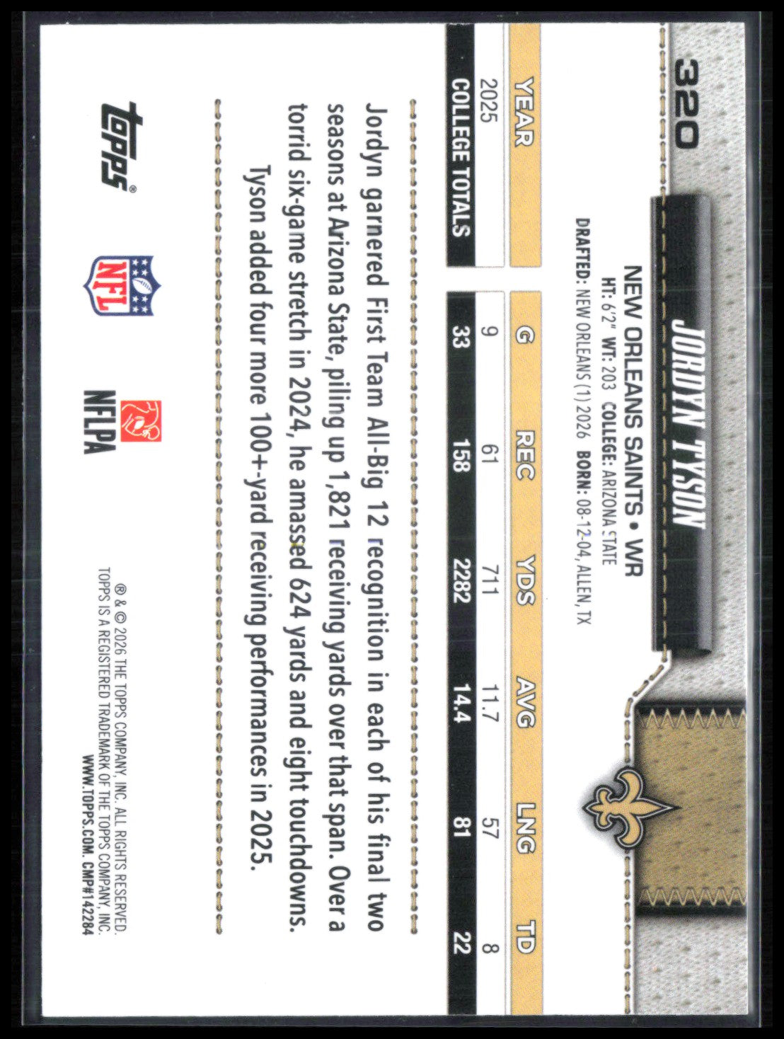 Jordyn Tyson RC