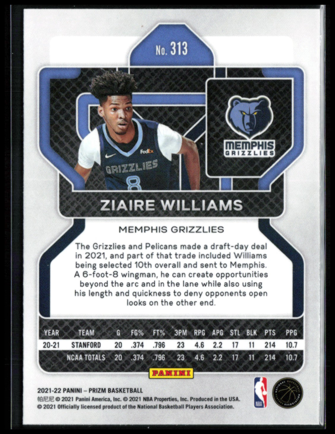 Ziaire Williams RC