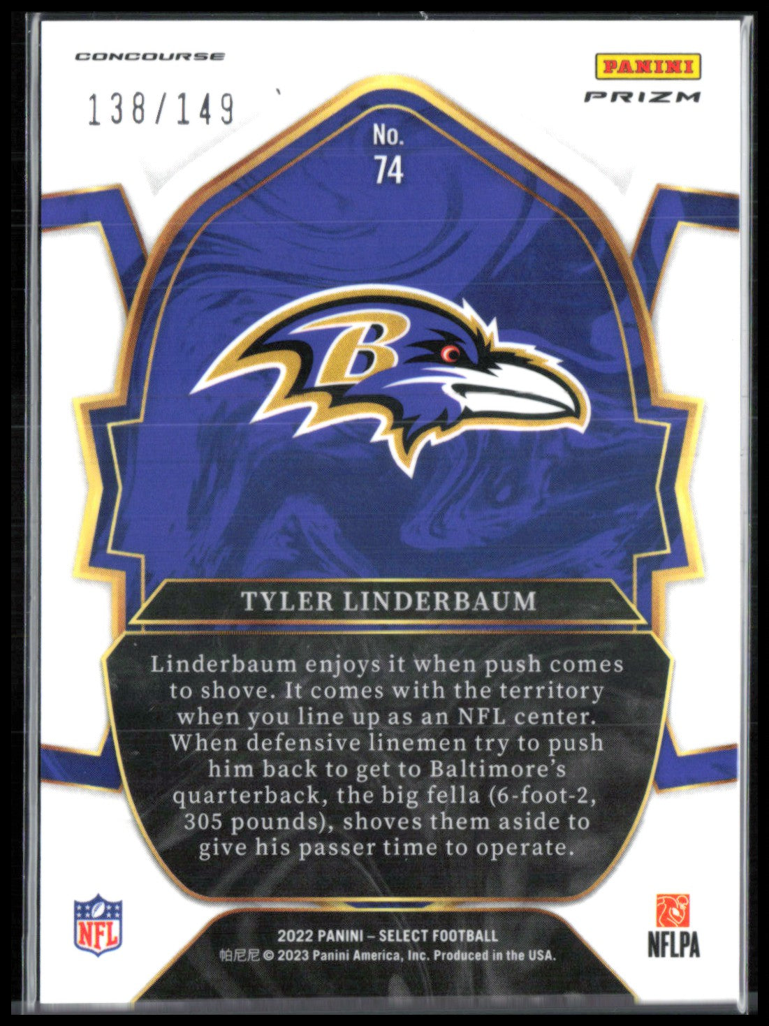 Tyler Linderbaum RC Maroon /149 Concourse