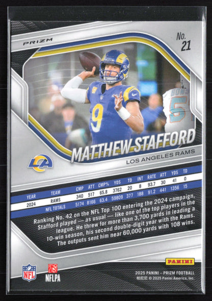 Matthew Stafford Silver Prizm