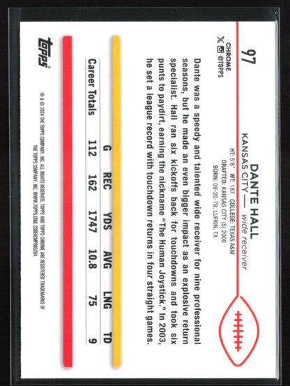 Dante Hall Pink Refractor /399