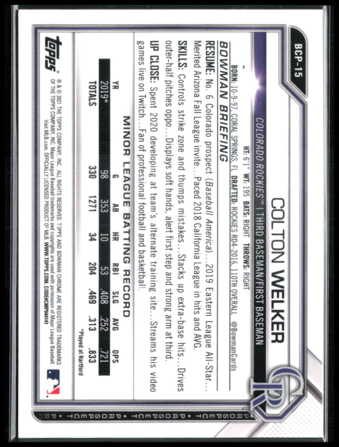 Colton Welker Green Shimmer /99