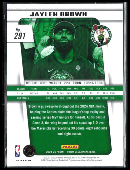 Jaylen Brown Silver Prizm Deca MVP