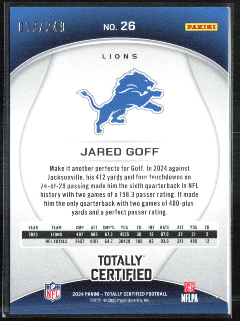 Jared Goff Red /249