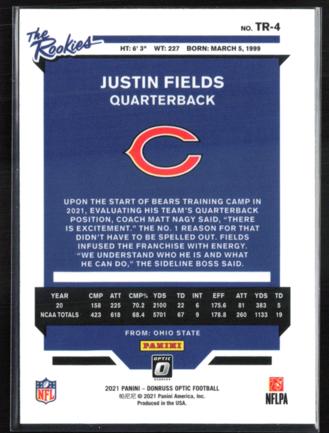 Justin Fields RC The Rookies