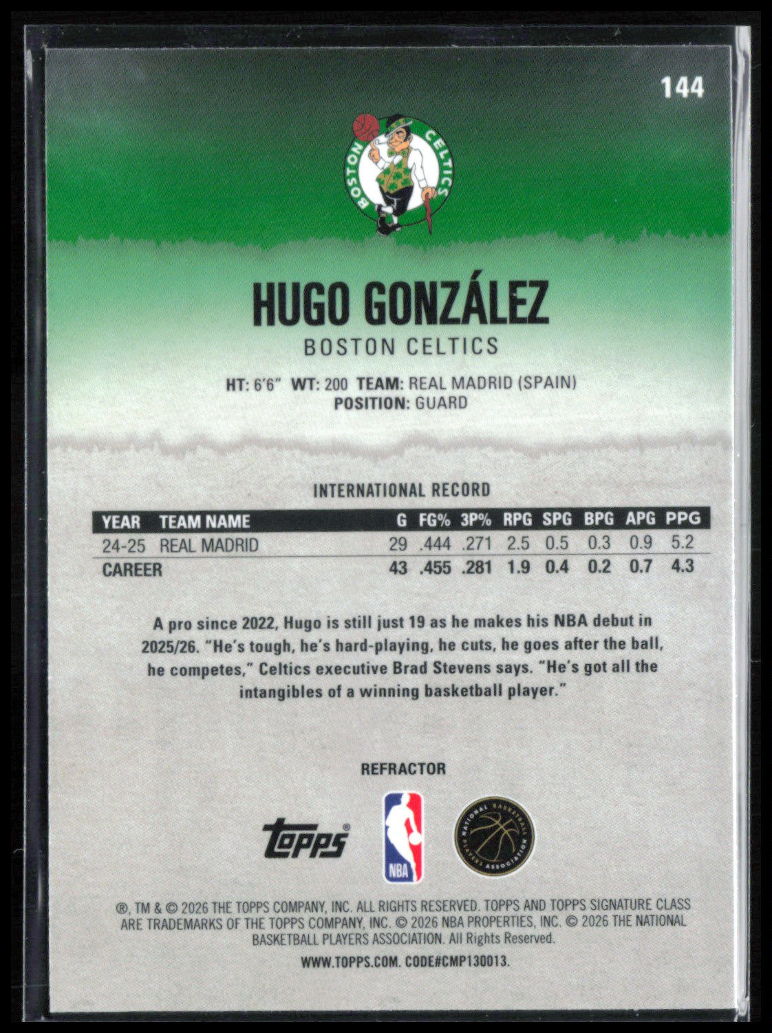 Hugo Gonzalez RC Refractor