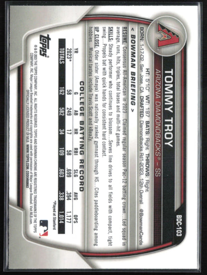 Tommy Troy 1st Bowman