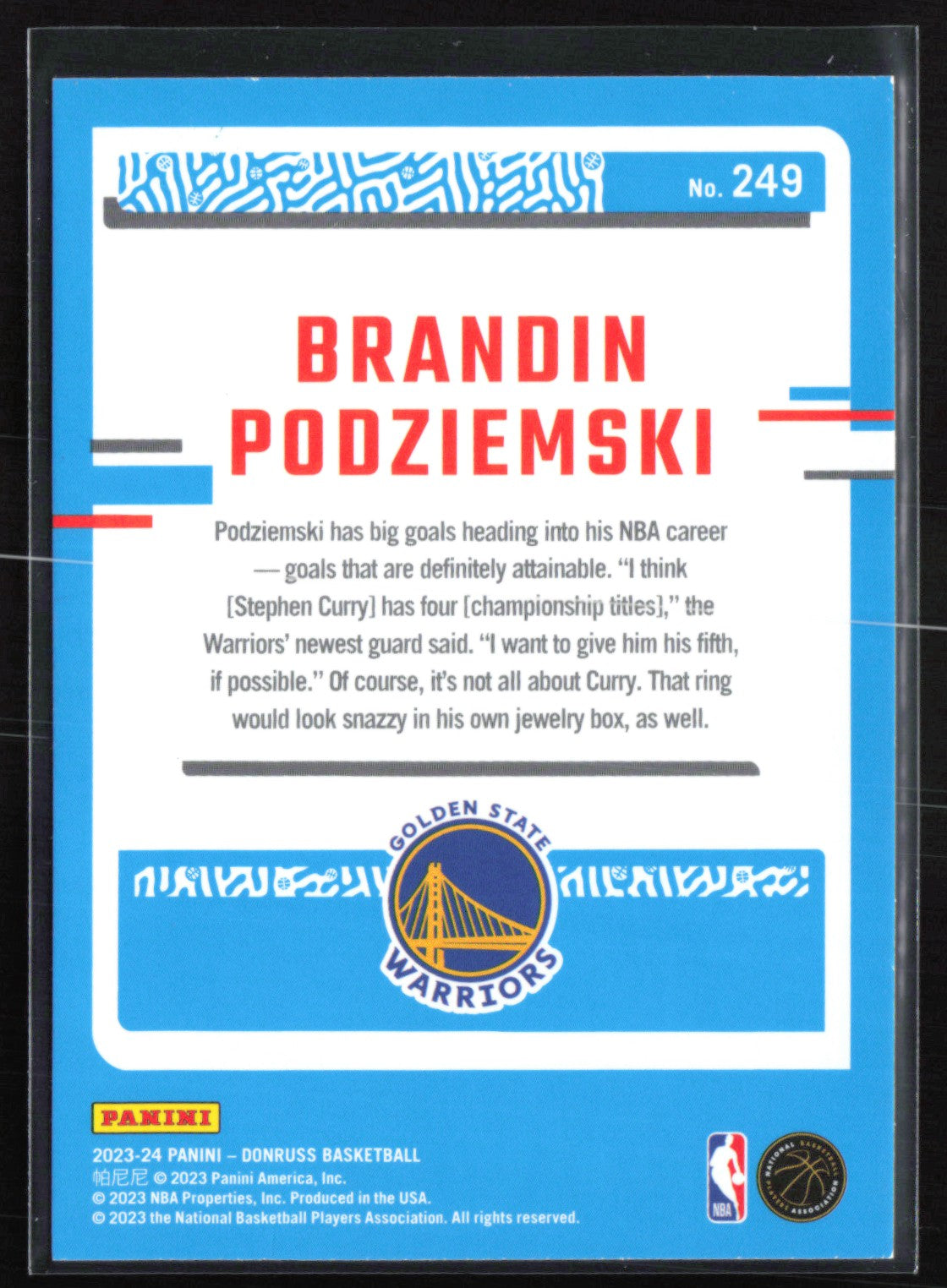 Brandin Podziemski RC