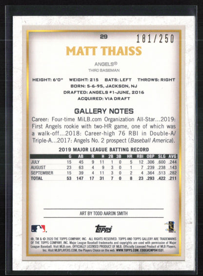 Matt Thaiss RC /250