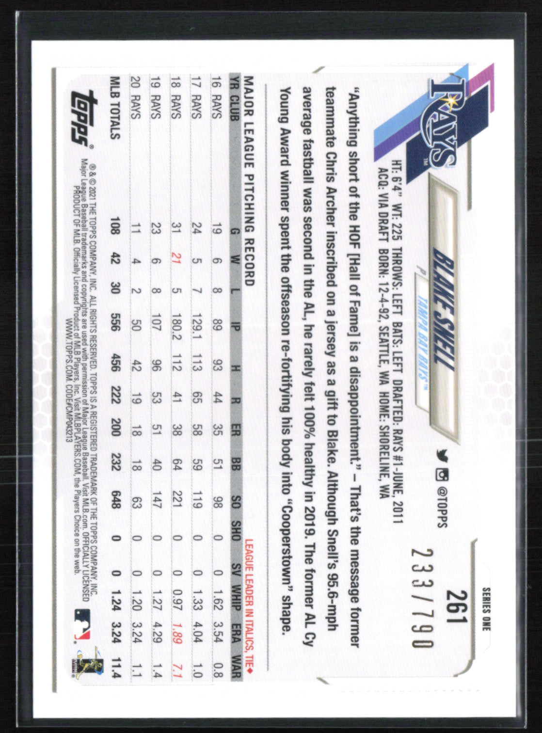 Blake Snell /790