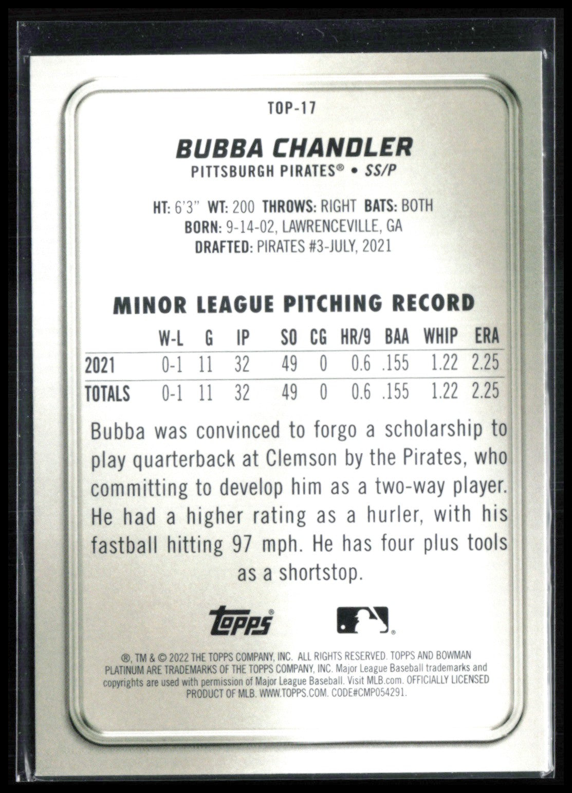 Bubba Chandler Foil