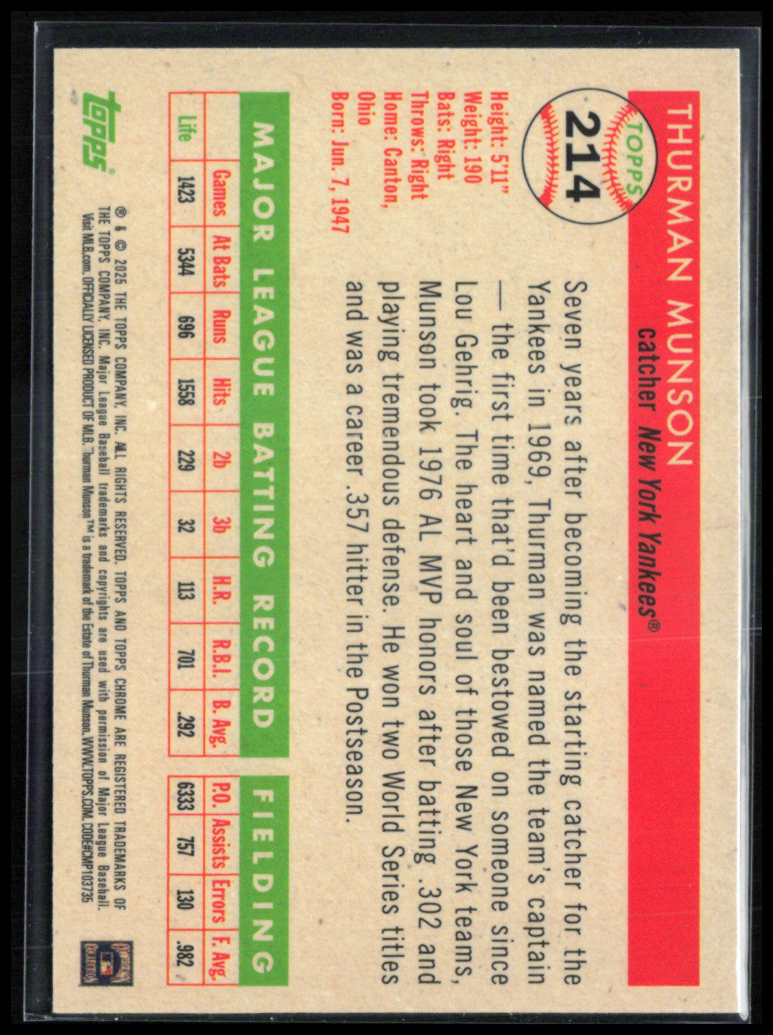 Thurman Munson Blue Prism