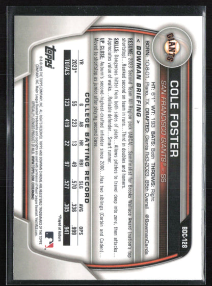 Cole Foster 1st Bowman