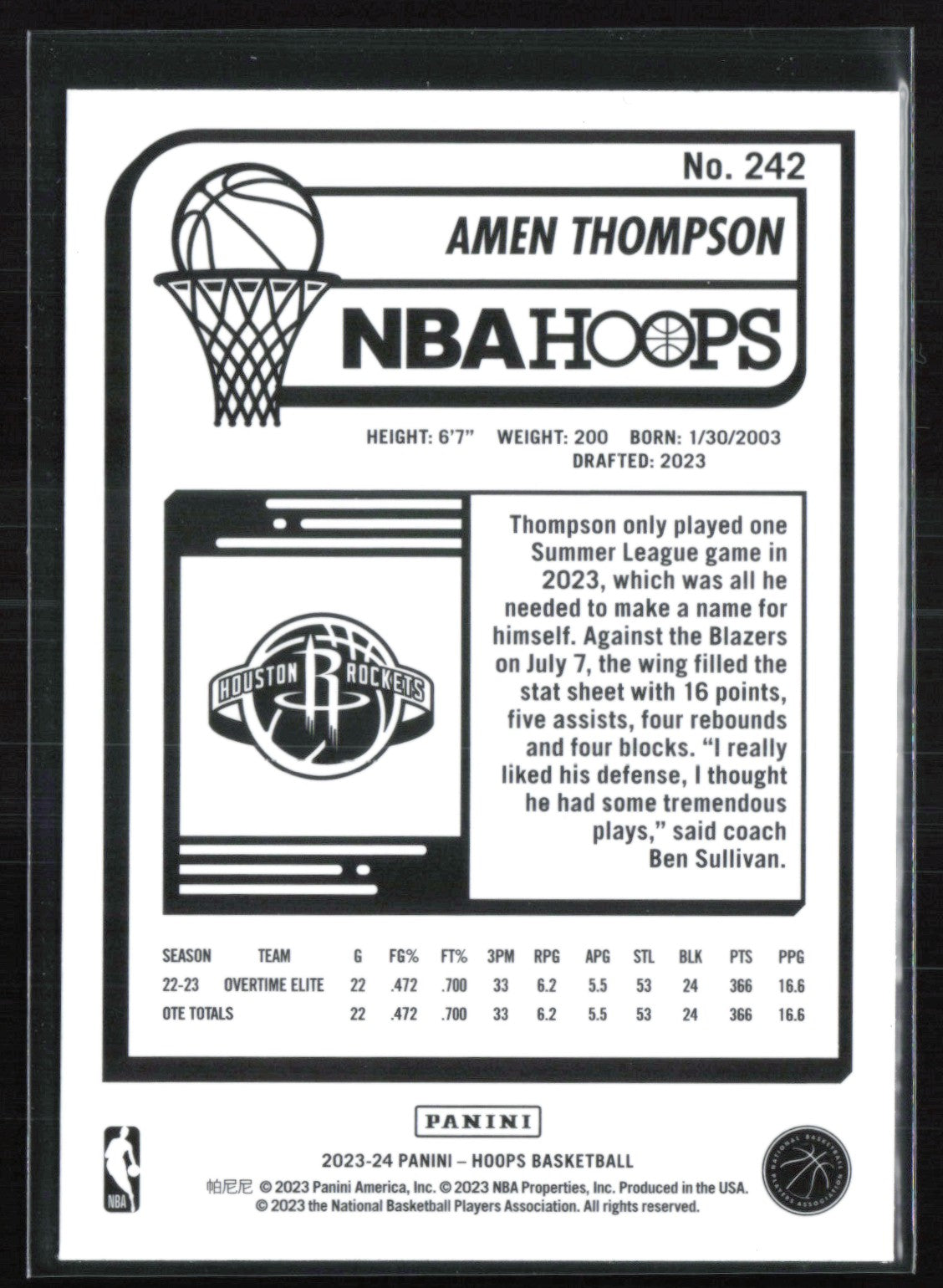 Amen Thompson RC